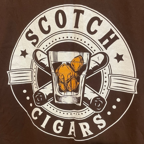 Scotch & Cigars Whiskey T-shirt Men’s Large - Picture 3 of 3